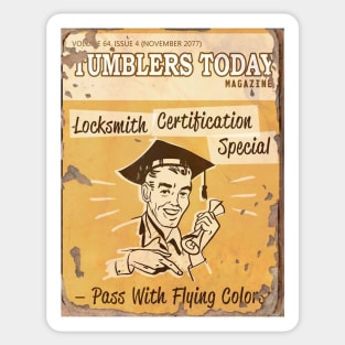 TUMBLERS TODAY MAGAZINE : Locksmith Certification Especial Sticker